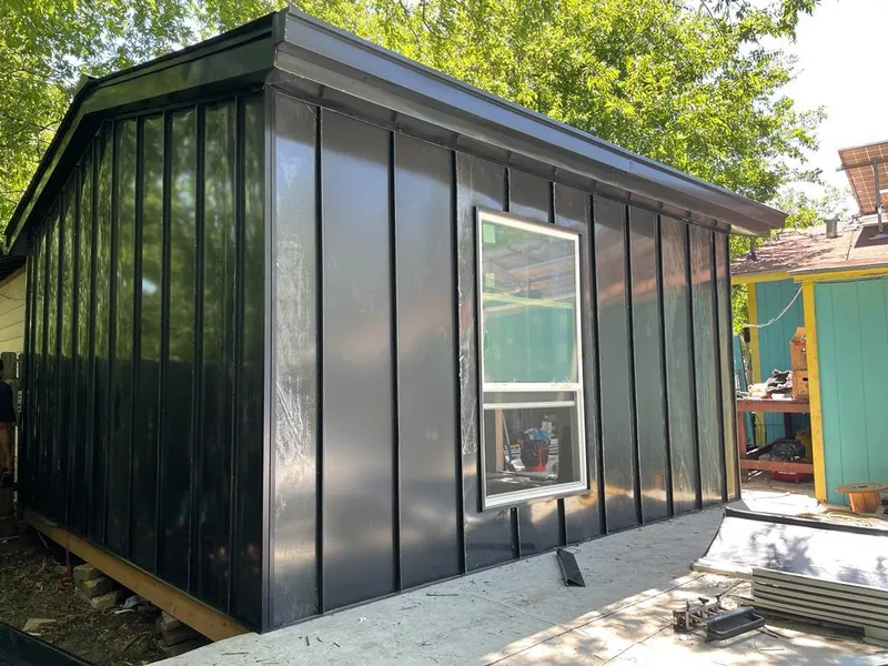 Black standing seam metal wall panels for Metal Roof Installation in Arcata